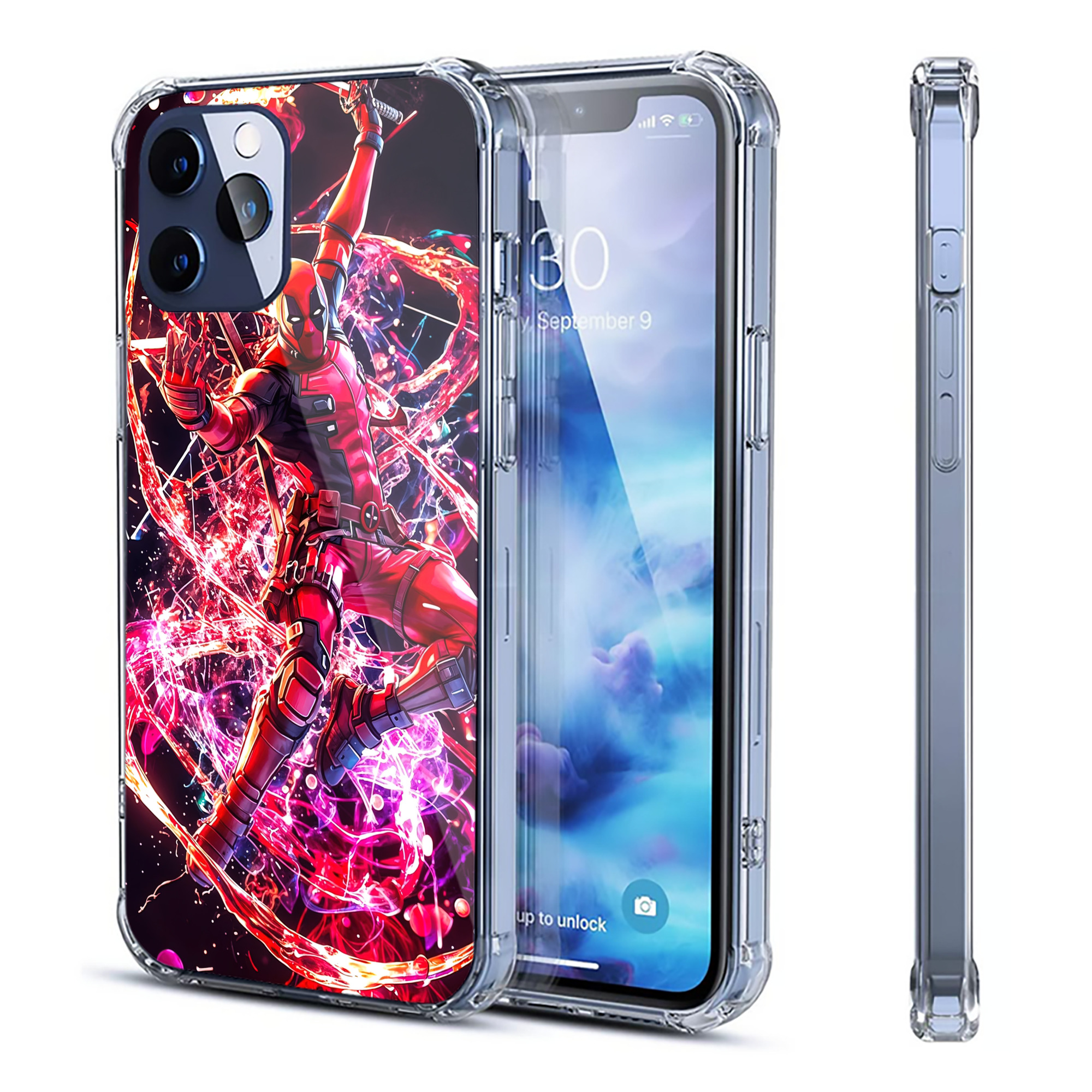 （画像用） Deadpool デッドプール 【iPhone 12シリーズ対応】透明スマホケース（クリアソフトケース）